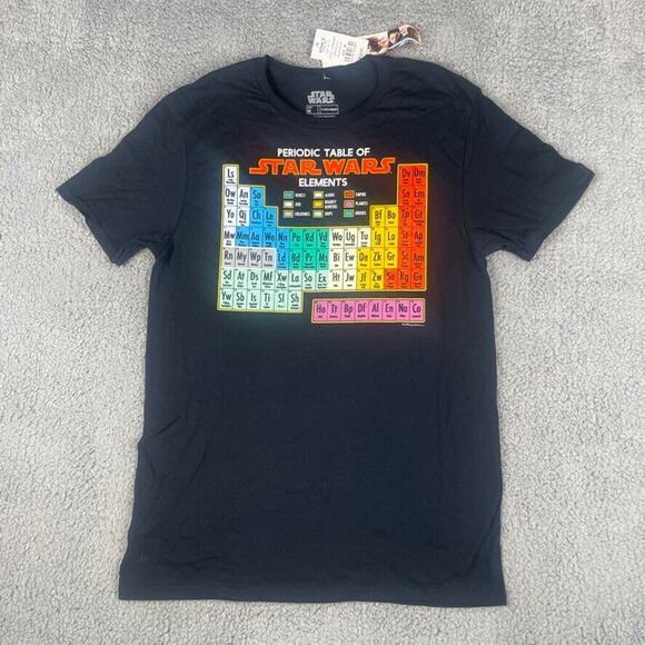 Star Wars Fifth Sun Men's Medium Black Periodic Table of Elements T- Shirt - Picture 1 of 7